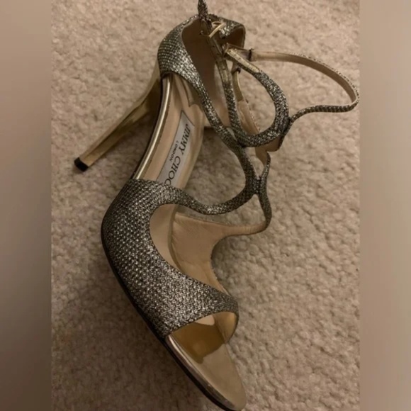 Jimmy Choo Glitter Cloth Heels - Picture 7 of 9